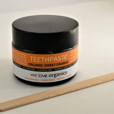 We Love Organics Sweet Orange Teethpaste Jar 50g