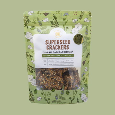 Creative Cooking Garlic & Rosemary Superseed Crackers 120g