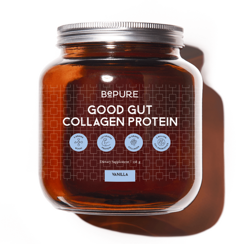 BePure Good Gut Protein Vanilla 536g jar