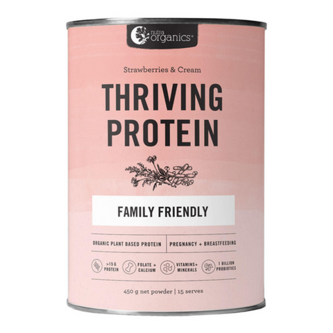 Nutra Organics Thriving Protein Strawberries and Cream 450g