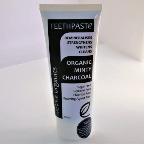 We Love Organics Minty Charcoal Teethpaste 100g Tube