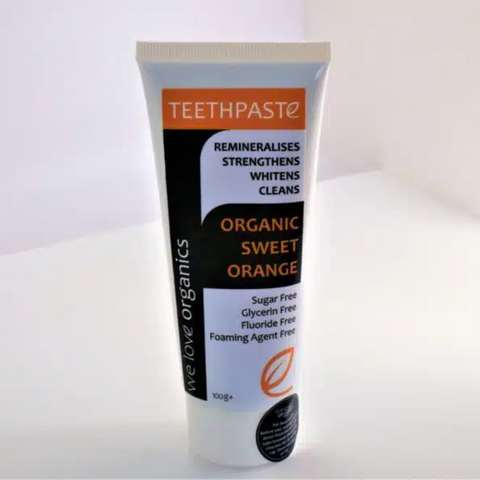 We love Organics Sweet Orange Teethpaste 100g tube