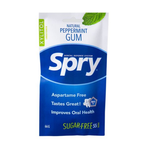 Spry Chewing Gum Peppermint 55 bag