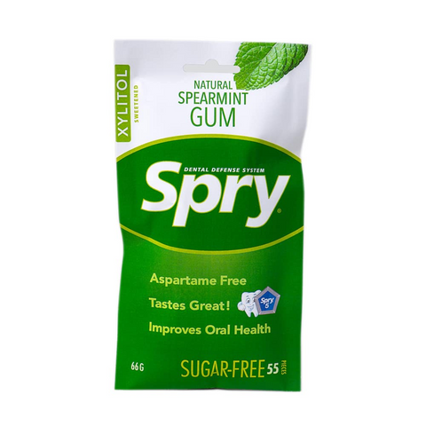 Spry Chewing Gum Spearmint 55 Bag