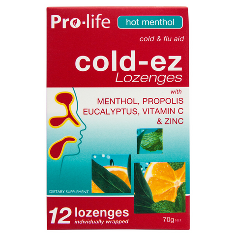 Pro-life Coldez Lozenges Hot Menthol 12 Pack 70g