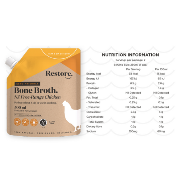 Restore Cheeky Chicken Bone Broth 500ml Organic