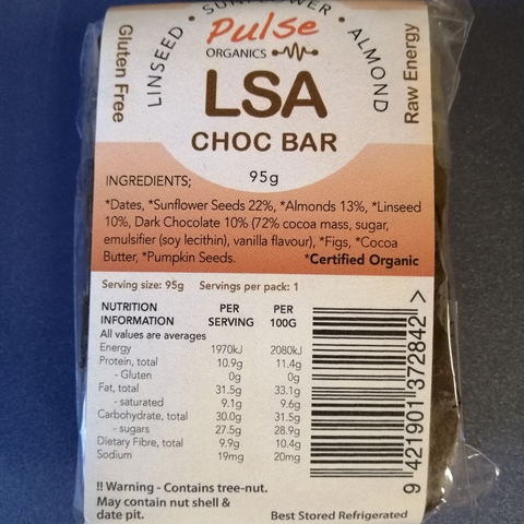Pulse LSA Choc Bar 95g