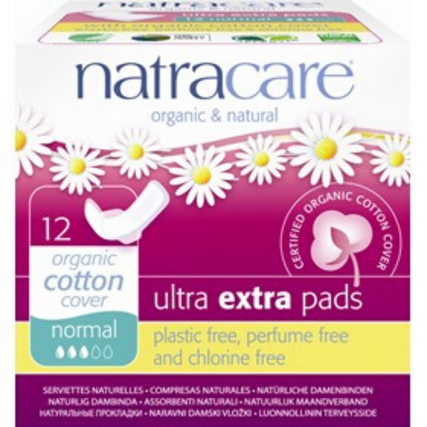 Natracare Ultra Extra Pads With Wings Normal 12s